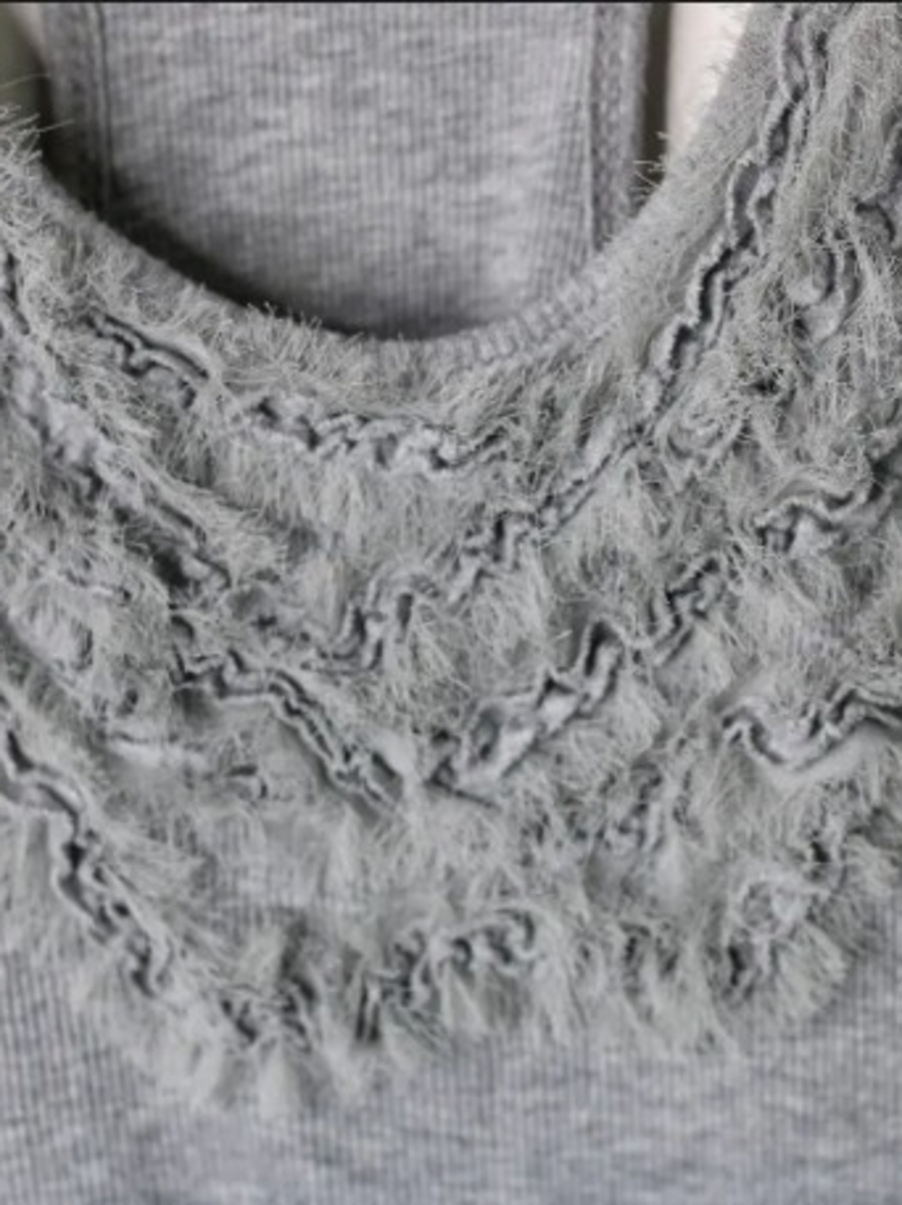 Elle Gray Ribbed Tank Top - Picture 2 of 3